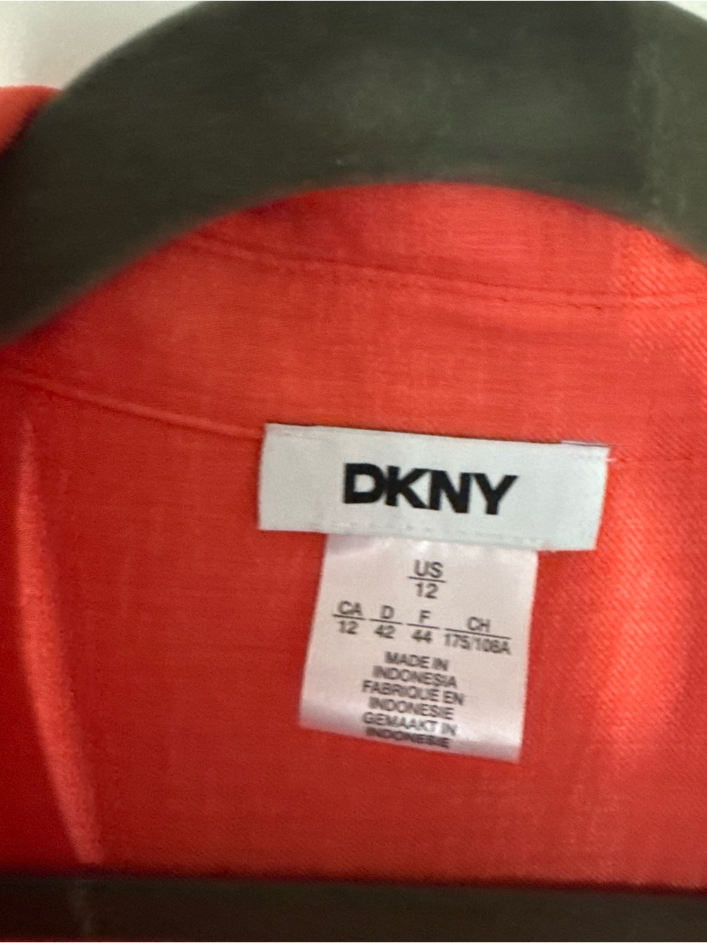DKNY Coral Button-Front Long Sleeve Shirt Dress - Picture 5 of 8